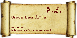 Uracs Leonóra névjegykártya